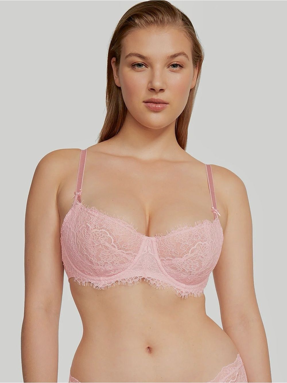 Victoria's Secret Dream Angels Wicked Unlined Blush Pink Lace Underwire Bra